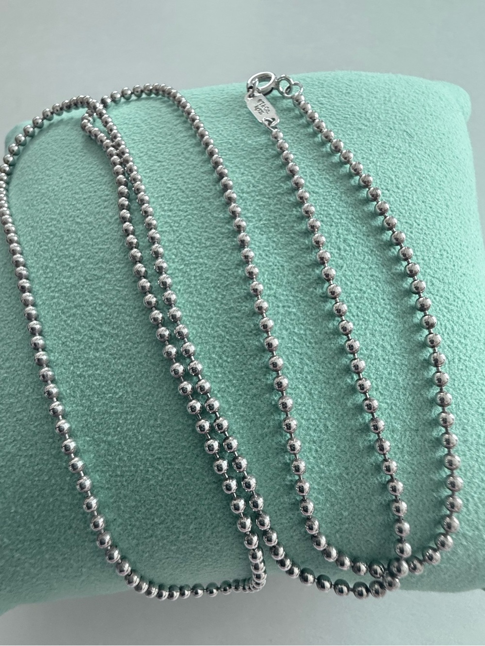 24” Tiffany & Co. Makers Beaded Chain Necklace - Picture 10 of 10